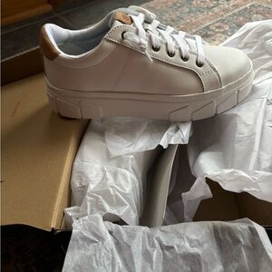 Sperry White and Brown Women's Sneakers